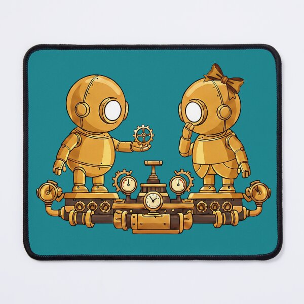Item preview, The Perfect Cog – Steampunk Robot Romance designed and sold by The Visual Syllabus.