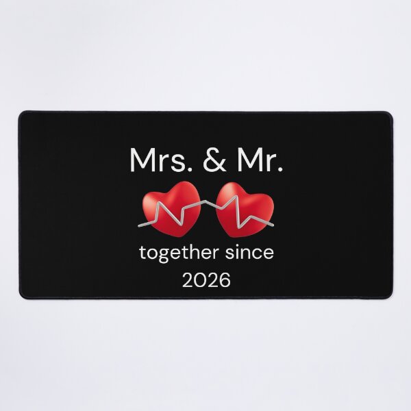 Item preview, Mrs. & Mr. Together Since 2026 – Heartbeat Couple Design – Wedding & Anniversary Gift designed and sold by PrimaBrandLTD.