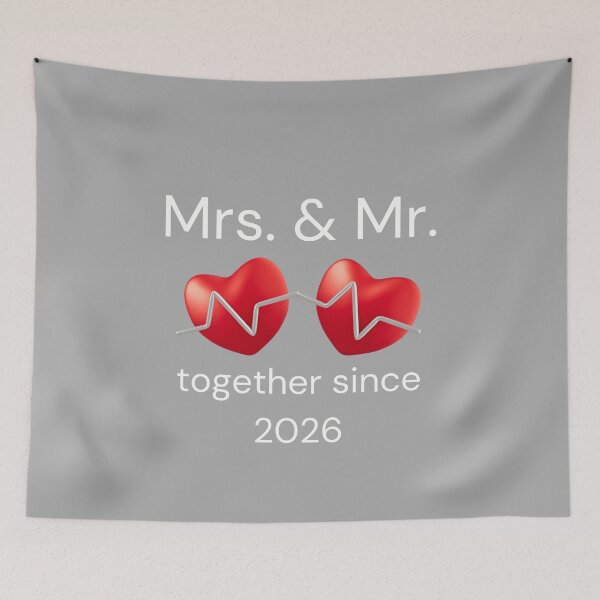 Item preview, Mrs. & Mr. Together Since 2026 – Heartbeat Couple Design – Wedding & Anniversary Gift designed and sold by PrimaBrandLTD.