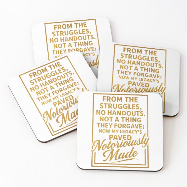Item preview, Notoriously Made - Motivational Self-Made Legacy Quote designed and sold by SantoRichio.