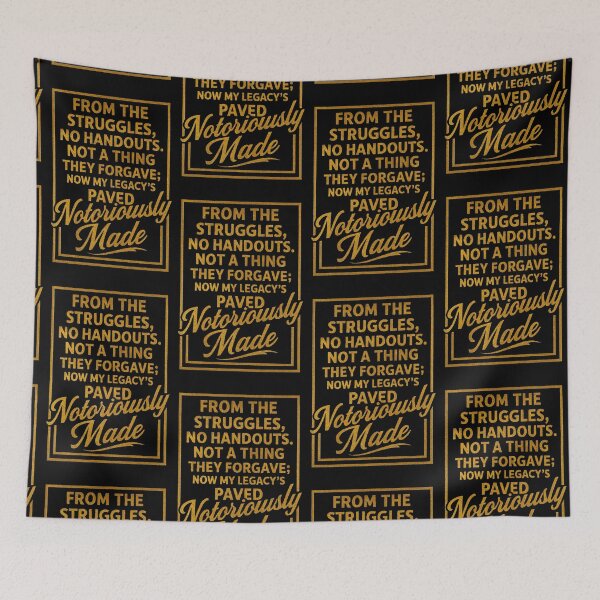 Item preview, Notoriously Made - Motivational Self-Made Legacy Quote designed and sold by SantoRichio.