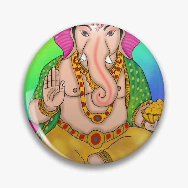 Item preview, Lord Ganesha Sacred Design – Hindu Elephant God Art Illustration designed and sold by Harshit_Digital_Arts.
