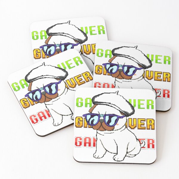 Item preview, Gamer Pug Puppy Purple Glasses Pixel Art designed and sold by PopDigital.