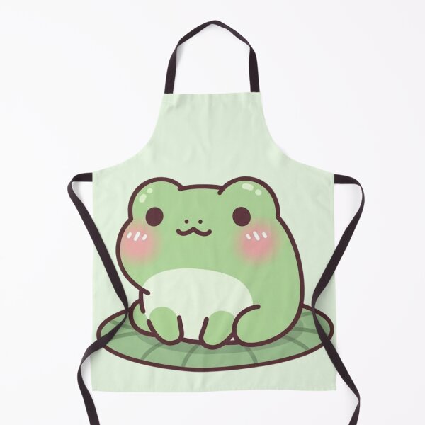 Item preview, Cute Kawaii Frog Sitting Illustration designed and sold by soletstudio.