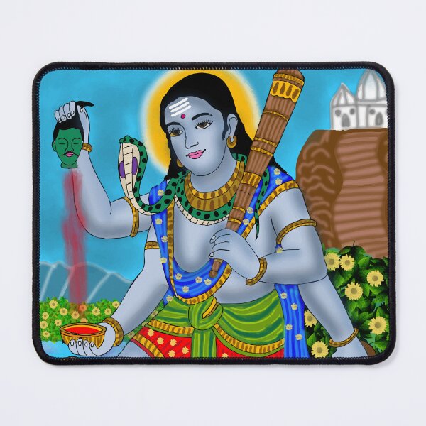 Item preview, Lord Bhairava Fierce Hindu Deity Design – Mythological Spiritual Artwork designed and sold by Harshit_Digital_Arts.