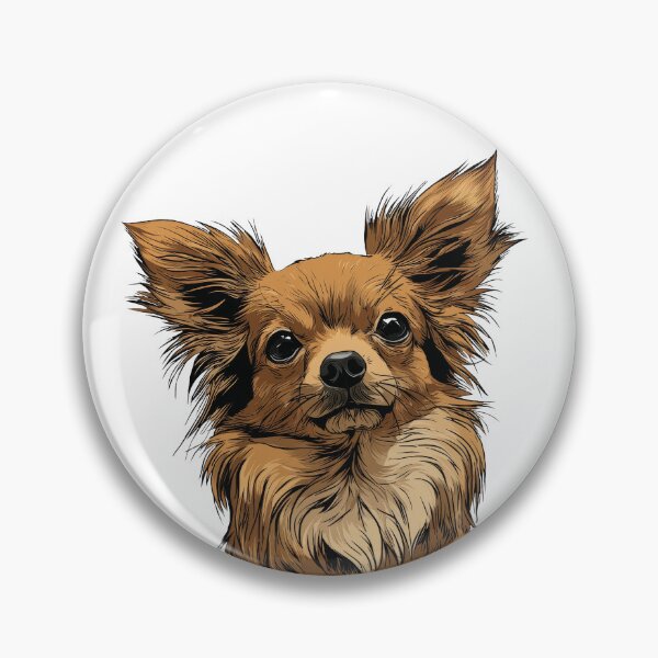 Item preview, Red Long Hair Chihuahua Dog Illustration designed and sold by whyitsme.