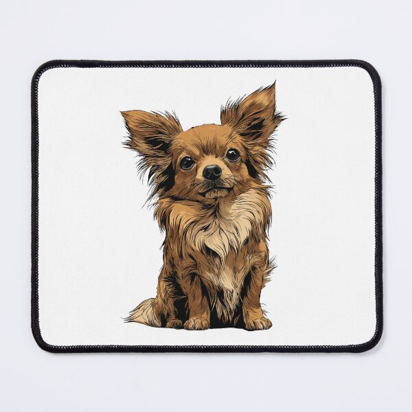 Item preview, Red Long Hair Chihuahua Dog Illustration designed and sold by whyitsme.