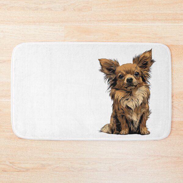 Item preview, Red Long Hair Chihuahua Dog Illustration designed and sold by whyitsme.