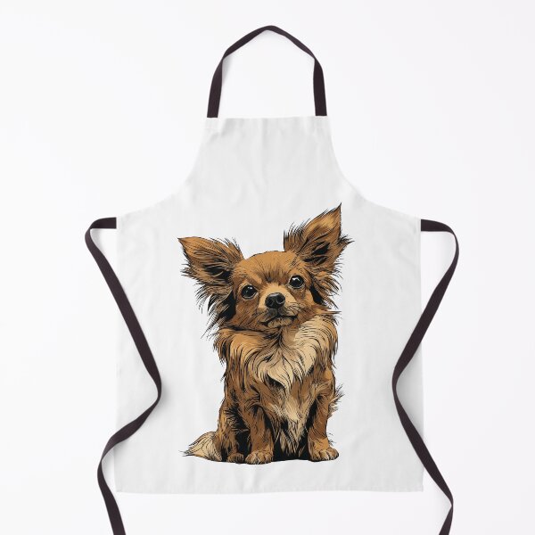 Item preview, Red Long Hair Chihuahua Dog Illustration designed and sold by whyitsme.