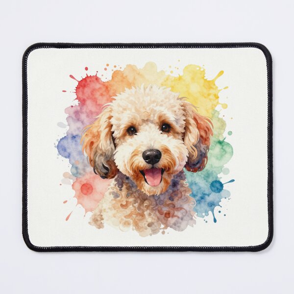 Item preview, Watercolor Groodle Portrait with Color Splash designed and sold by ZoesPlace.
