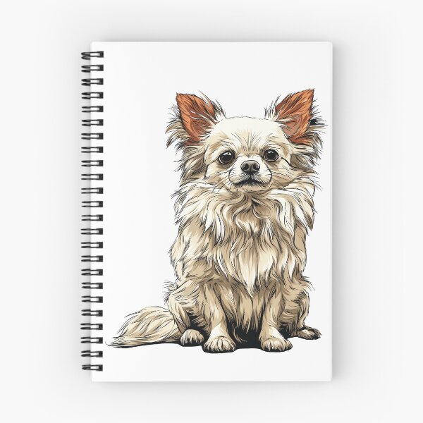 Item preview, White Long Hair Chihuahua Dog Illustration designed and sold by whyitsme.