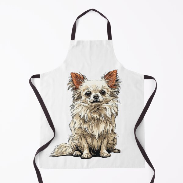 Item preview, White Long Hair Chihuahua Dog Illustration designed and sold by whyitsme.