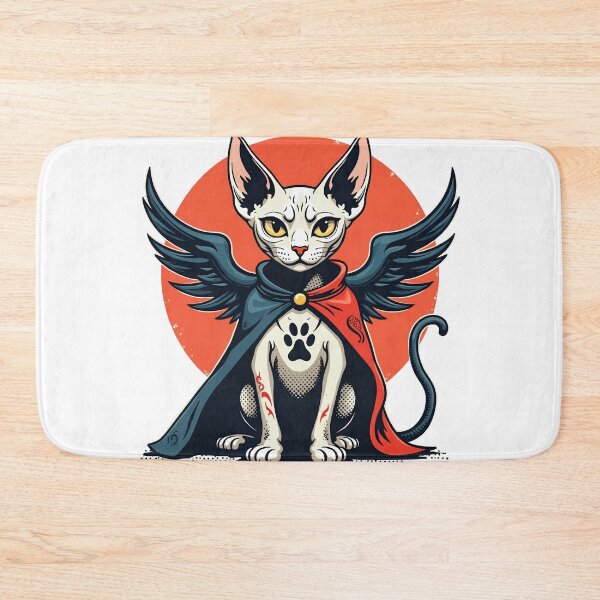 Item preview, The American Sphynx Nightmare - Tattooed Wrestling Cat Parody designed and sold by The Grumpy Pet Club.