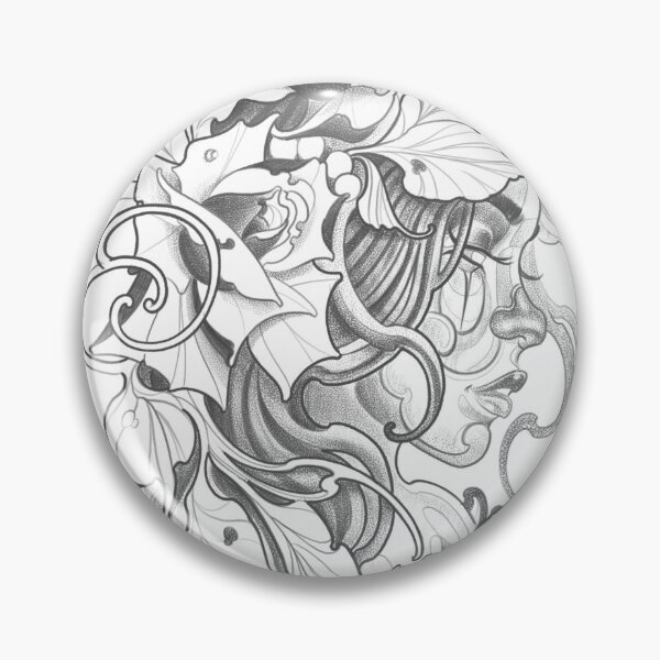 Item preview, Art Nouveau Female Portrait in Black Pointillism designed and sold by Prolificreate.