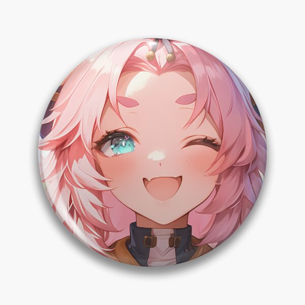 Item preview, Diona Genshin Impact Playful Catgirl Wink Pink Kawaii designed and sold by mildaclairmo.