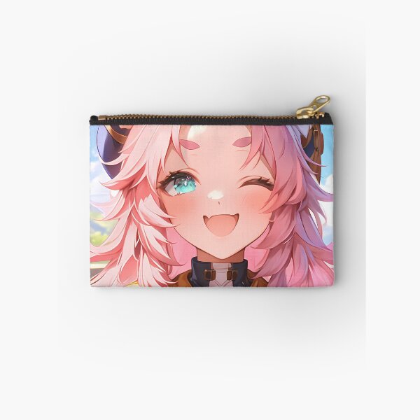 Item preview, Diona Genshin Impact Playful Catgirl Wink Pink Kawaii designed and sold by mildaclairmo.