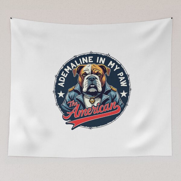 Item preview, The American Adrenaline Bulldog - In My Paw Funny Wrestling Parody designed and sold by The Grumpy Pet Club.