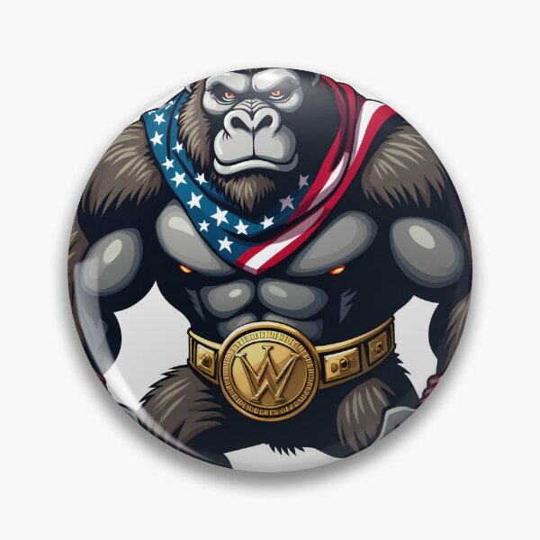 Item preview, The American Gorilla Nightmare - Wrestling Champion Beast Parody designed and sold by The Grumpy Pet Club.