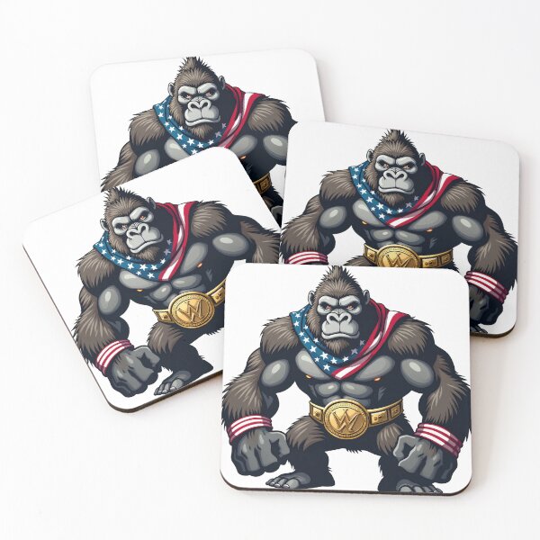 Item preview, The American Gorilla Nightmare - Wrestling Champion Beast Parody designed and sold by The Grumpy Pet Club.