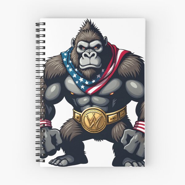 Item preview, The American Gorilla Nightmare - Wrestling Champion Beast Parody designed and sold by The Grumpy Pet Club.