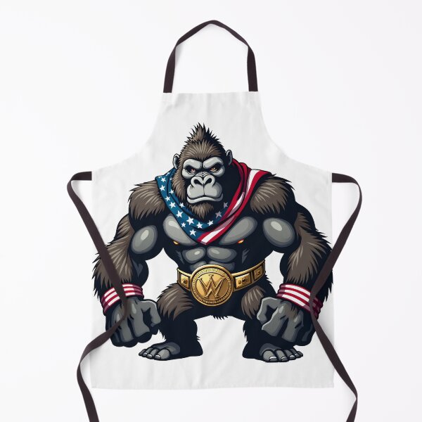Item preview, The American Gorilla Nightmare - Wrestling Champion Beast Parody designed and sold by The Grumpy Pet Club.