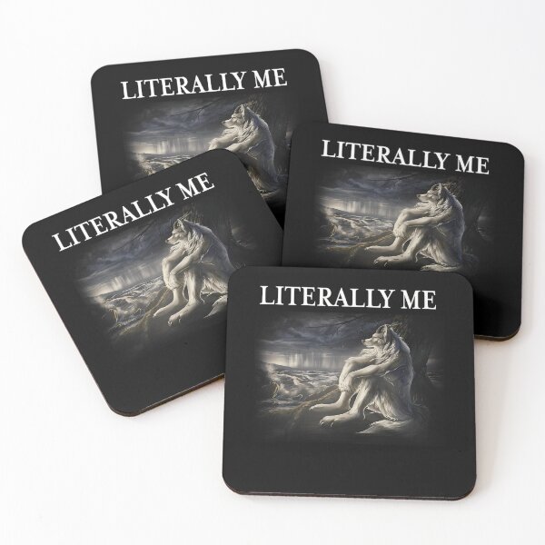 Item preview, Sitting Wolfs Literallys Me Funny Meme designed and sold by BronxStoreCntr.
