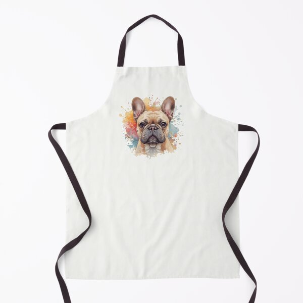Item preview, Watercolor Fawn French Bulldog Portrait with Color Splash designed and sold by ZoesPlace.