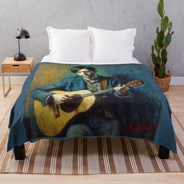 Item preview, Introspective Indie Songwriter in Blue Light designed and sold by Artisticanvas.