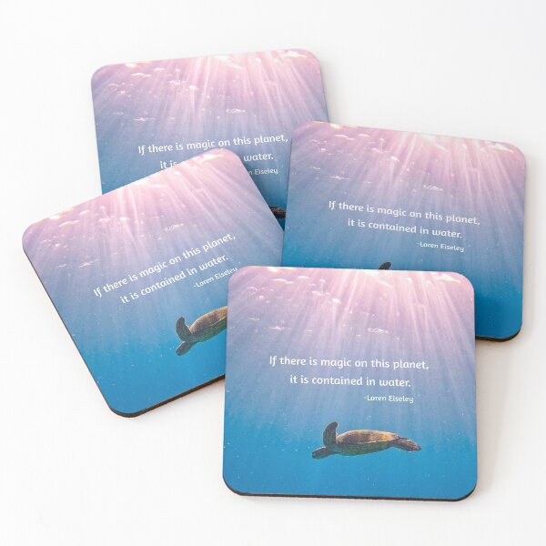Item preview, Sea Turtle Ocean Quote Art, Sea Turtle Underwater designed and sold by Salty Colors Studio.
