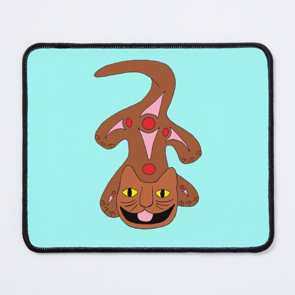 Item preview, Abstract Folk Art Hungry Cat Meowing For Food Die Cut designed and sold by JoyousArt4u.