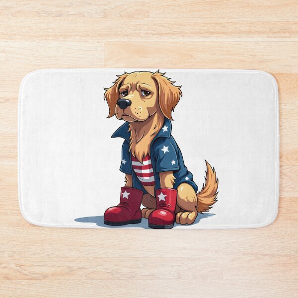 Item preview, The American Golden Retriever Nightmare - Cute Wrestling Puppy Parody designed and sold by The Grumpy Pet Club.
