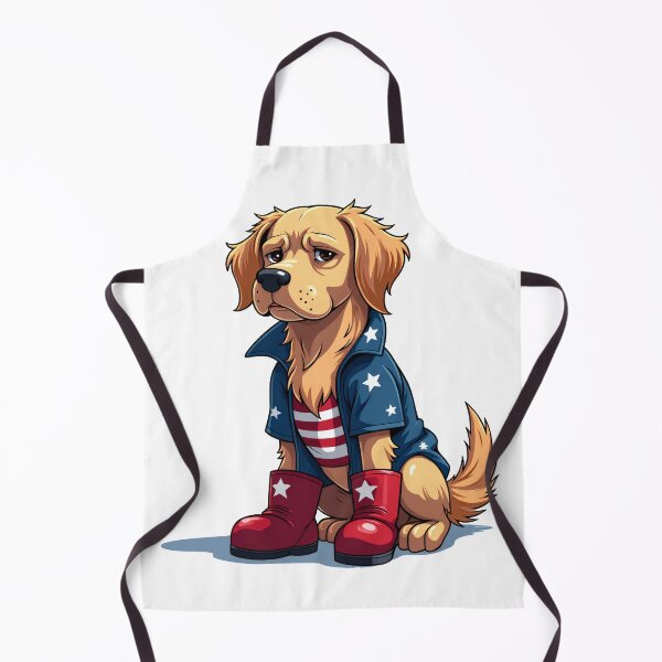 Item preview, The American Golden Retriever Nightmare - Cute Wrestling Puppy Parody designed and sold by The Grumpy Pet Club.