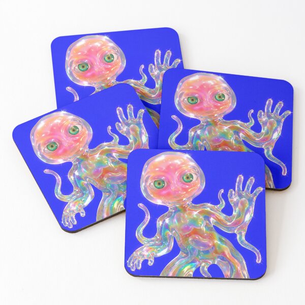 Item preview, Translucent Rainbow Alien Waving Hello designed and sold by maboroshilab.