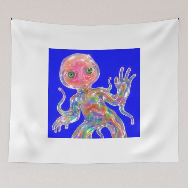 Item preview, Translucent Rainbow Alien Waving Hello designed and sold by maboroshilab.