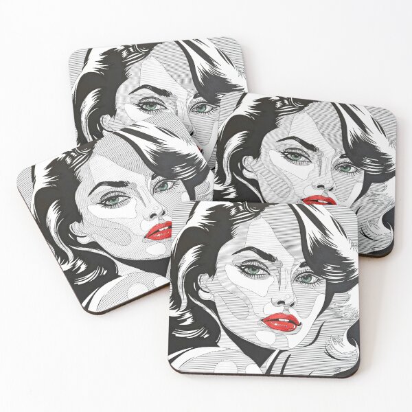 Item preview, Beautiful Woman ( Color Eyes And Lips) designed and sold by Lucy Goosy Art.