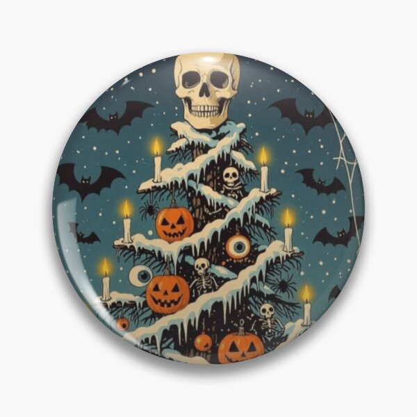 Artikelvorschau, Halloween-Baum mit Totenköpfen, Kürbislaternen, Fledermäusen und Spinnweben entworfen und verkauft von WigOutlet.