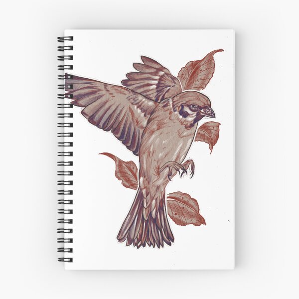 Item preview, Neotraditional Sparrow Flying Bird Illustration designed and sold by Prolificreate.