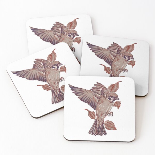 Item preview, Neotraditional Sparrow Flying Bird Illustration designed and sold by Prolificreate.