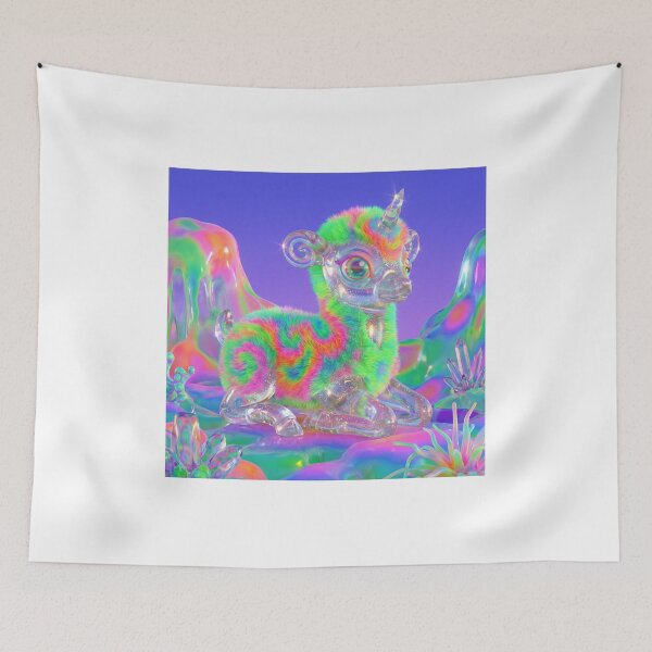 Item preview, Rainbow Fluffy Unicorn in Crystal Valley designed and sold by maboroshilab.