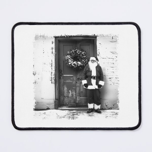 Item preview, Vintage Santa Claus Christmas Door – Black and White Holiday Art designed and sold by inkoutninja.