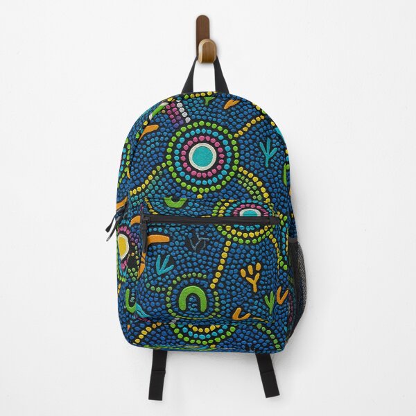 Item preview, Aboriginal Dot Painting Circle Of Ancestors Blue designed and sold by AboriginalartVI.