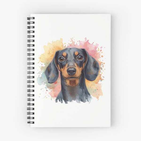 Item preview, Watercolor Black and Tan Dachshund Portrait Color Splash designed and sold by ZoesPlace.