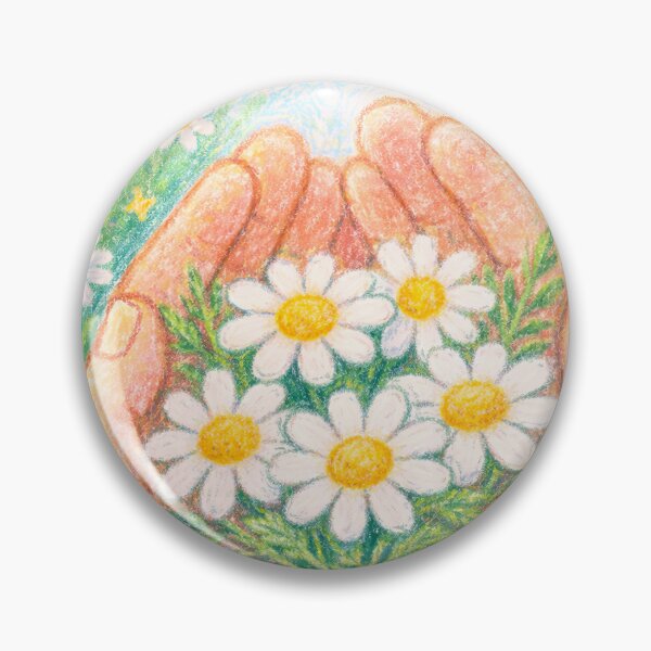 Item preview, Caring hands with chamomile flowers designed and sold by scicilysimonee.