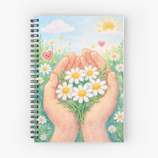 Item preview, Caring hands with chamomile flowers designed and sold by scicilysimonee.