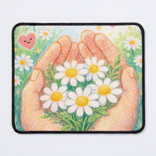 Item preview, Caring hands with chamomile flowers designed and sold by scicilysimonee.