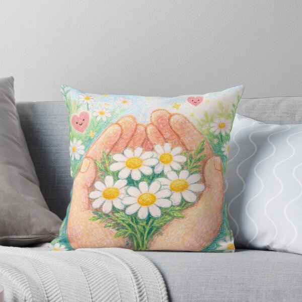 Item preview, Caring hands with chamomile flowers designed and sold by scicilysimonee.