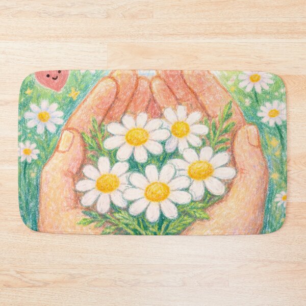 Item preview, Caring hands with chamomile flowers designed and sold by scicilysimonee.