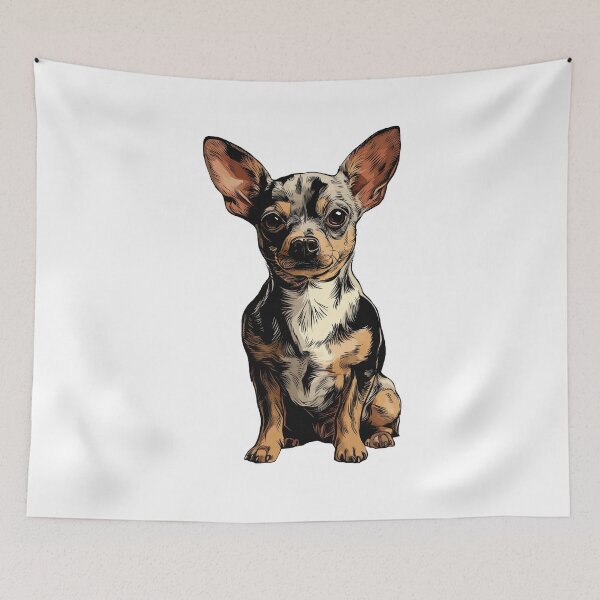 Item preview, Blue Merle Chihuahua Dog Illustration designed and sold by whyitsme.