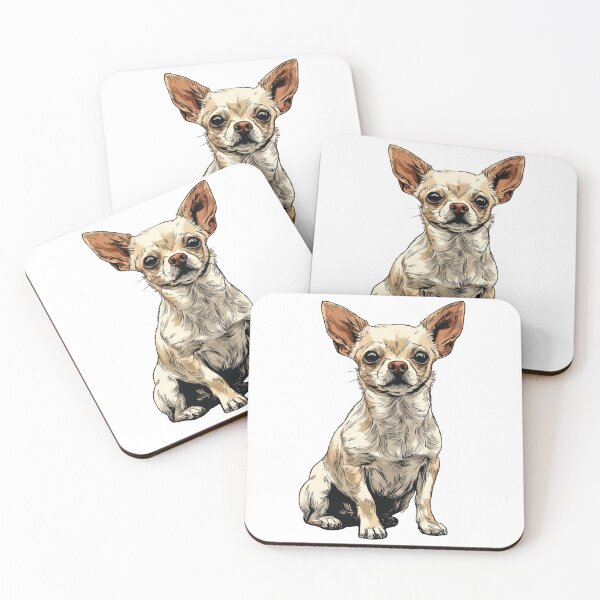 Item preview, White Chihuahua Dog Illustration designed and sold by whyitsme.