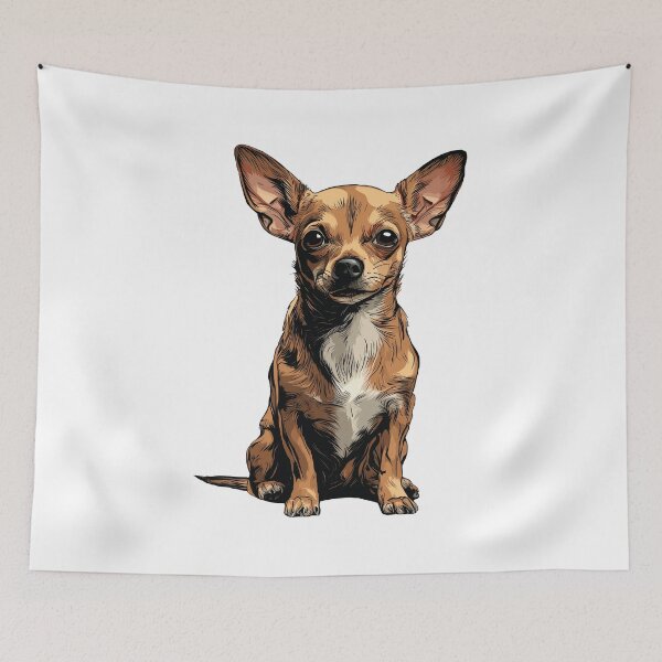 Item preview, Red Chihuahua Dog Illustration designed and sold by whyitsme.